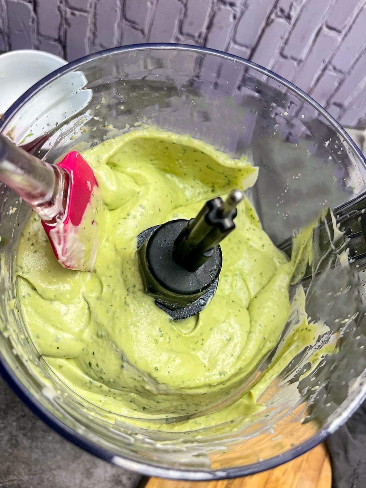 avocado lime crema in food processor
