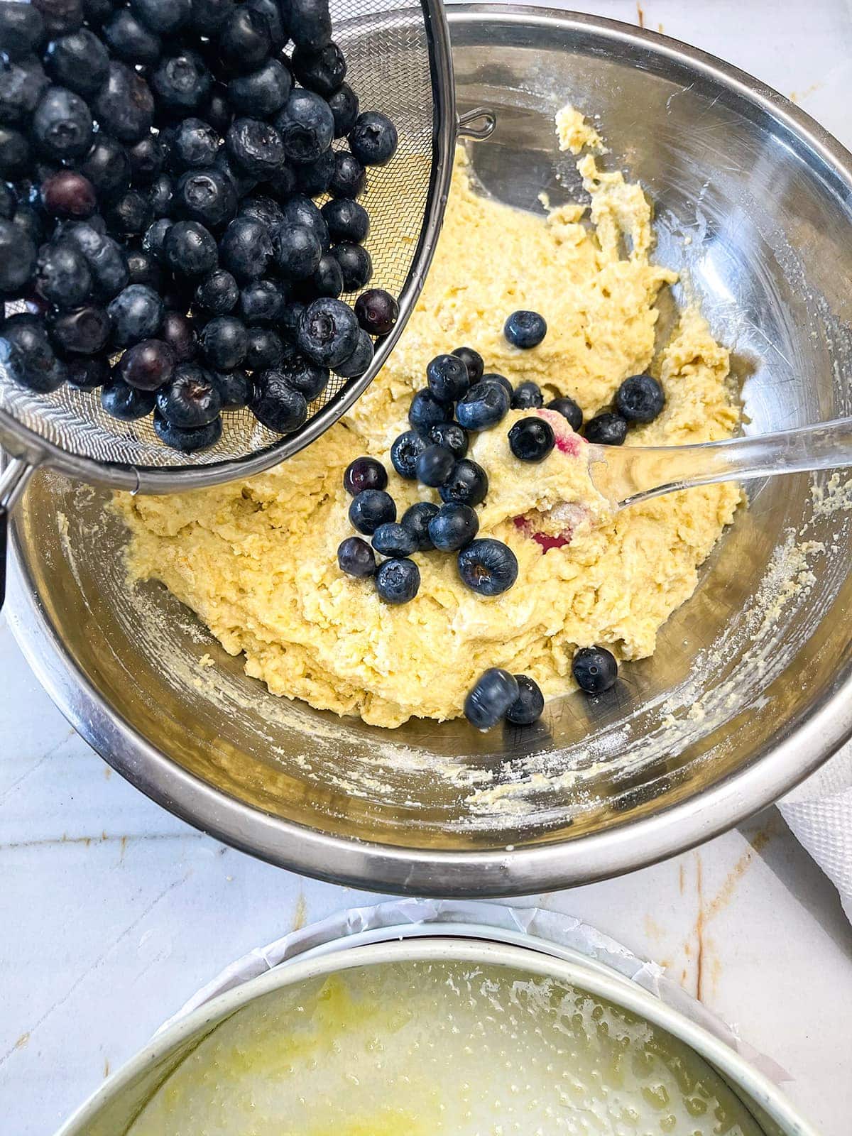 blueberry cornbread batter