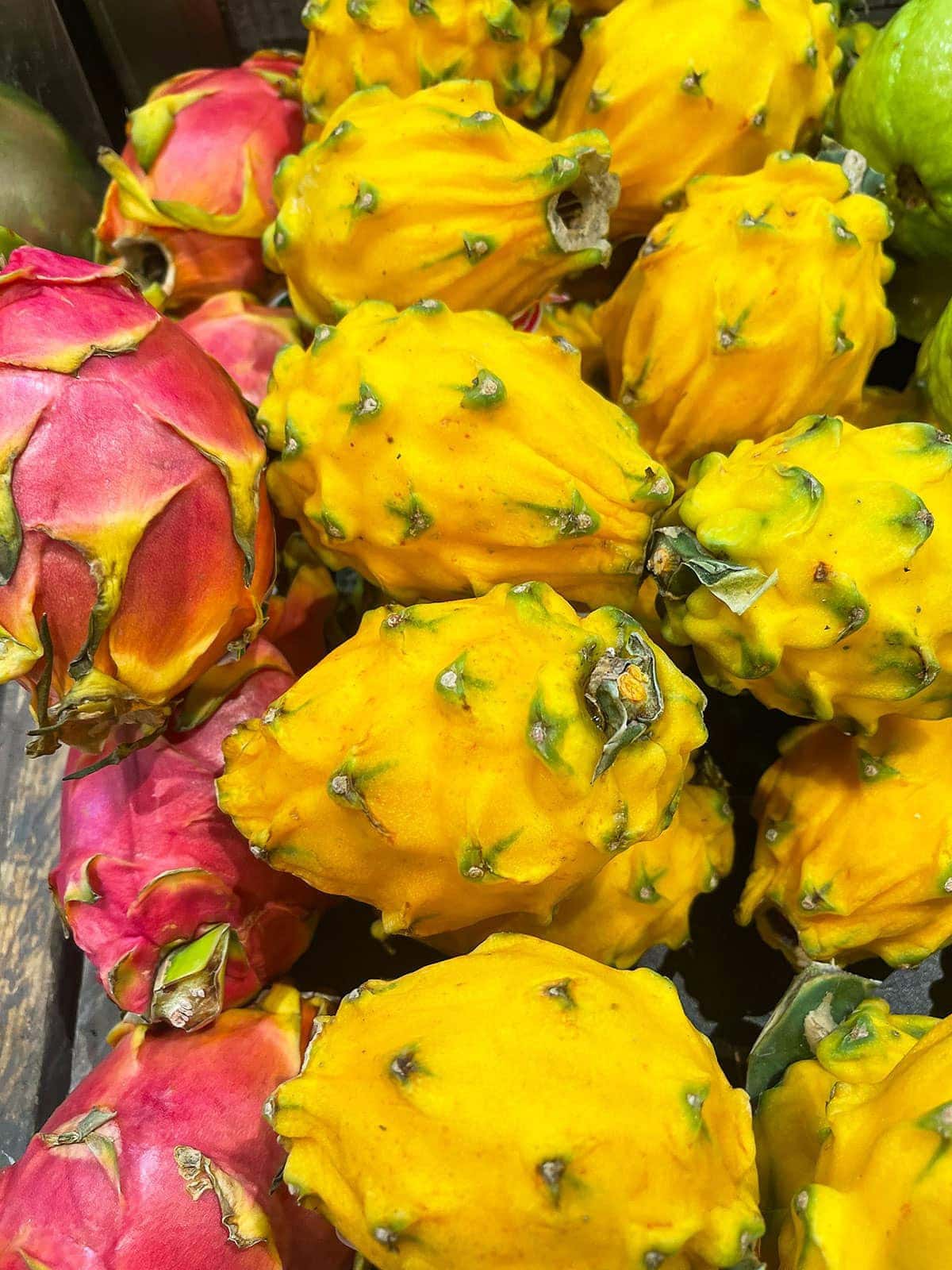 dragon fruit in basket
