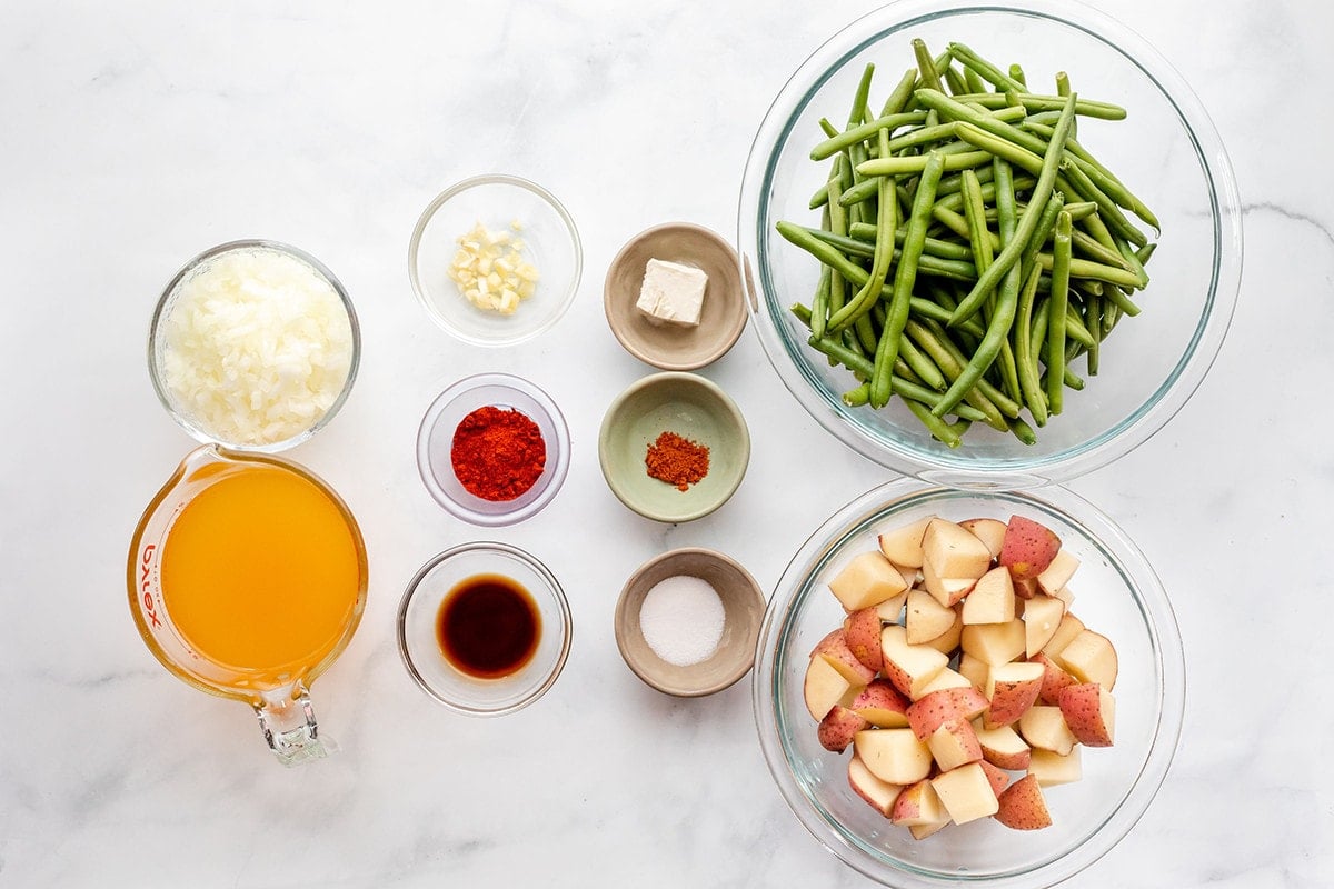 Vegan Southern Green Beans And Potatoes Healthier Steps