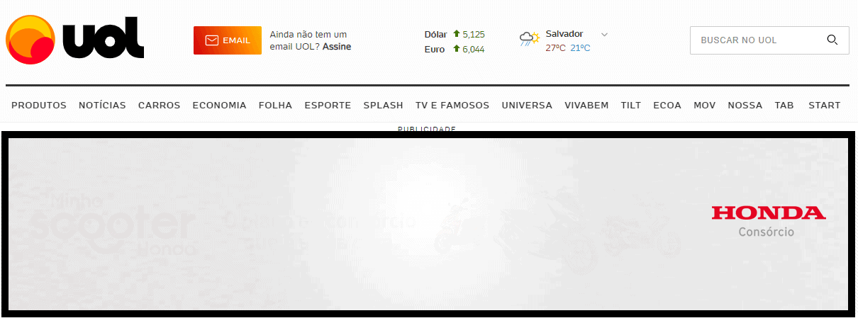 rede de display na uol