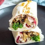 Leftover turkey dinner burrito