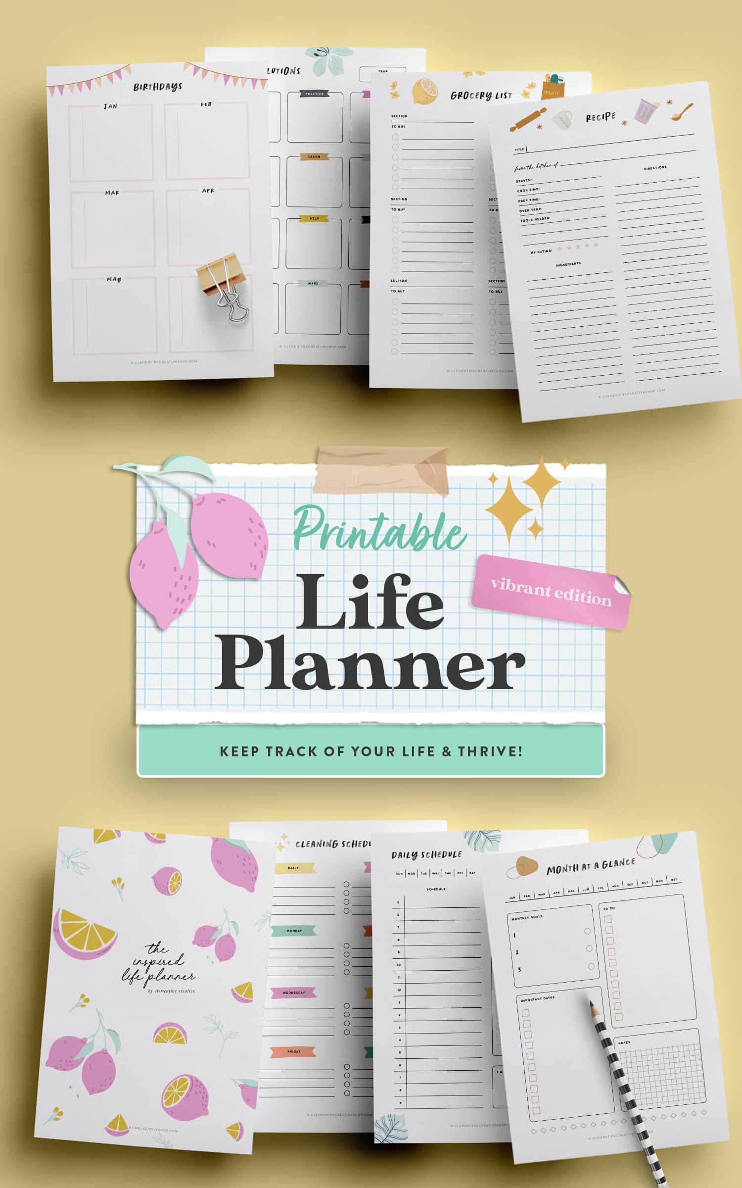Printable Life Planner Get Organized Today And Reduce Overwhelm