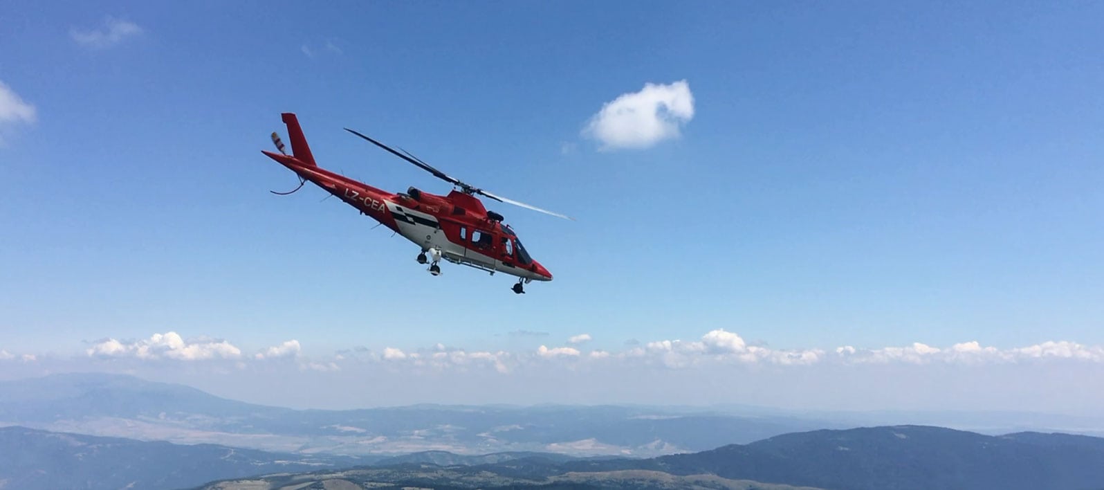 Helicopter: AugustaWestland A 139 avio medical helicopter with whinch cabel system