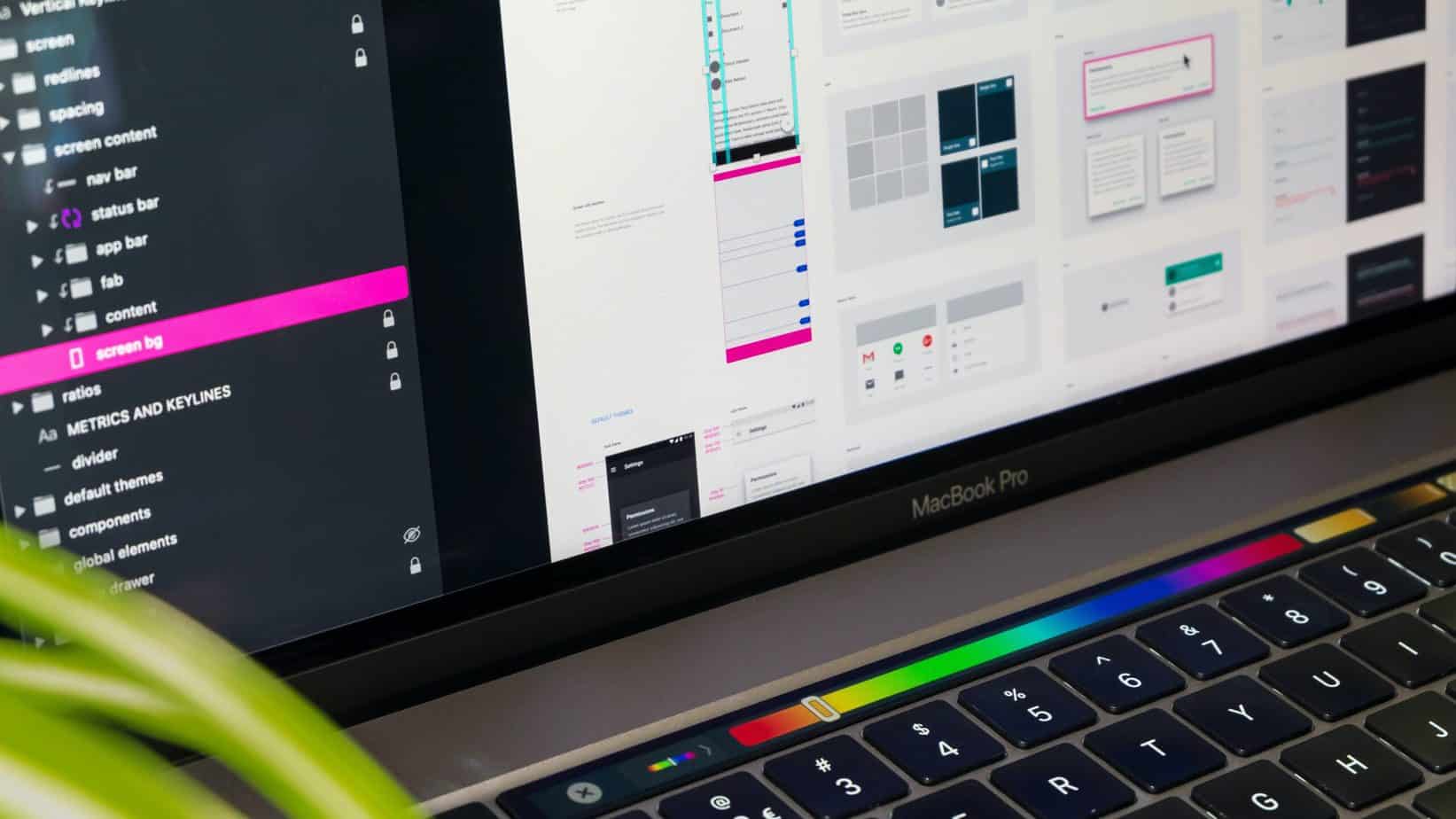 Screen of an UX Designer's Laptop. Screen of an UX Designer's Laptop.