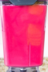Blending prickly pear juice