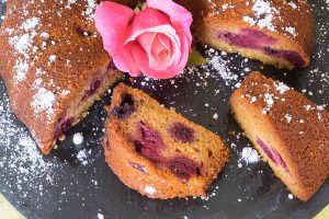 bundt, blackberry, cake, honey
