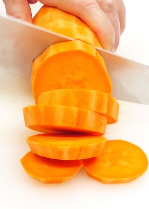 Slicing Sweet Potato