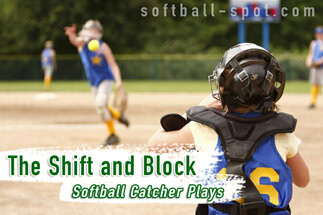 Softball Catcher Play - Shift and Block