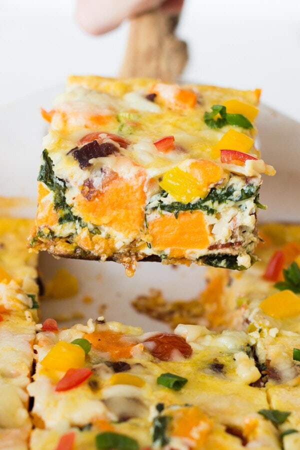 Healthy Sweet Potato Breakfast Casserole Sweet Potato Breakfast Casserole VIDEO - Overnight Option · Leelalicious