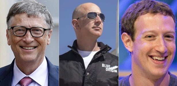 bilionários da tecnologia em 201