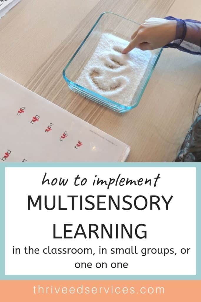 How to implement multisensory learning for struggling readers into your classroom, small group instruction, or one on one.