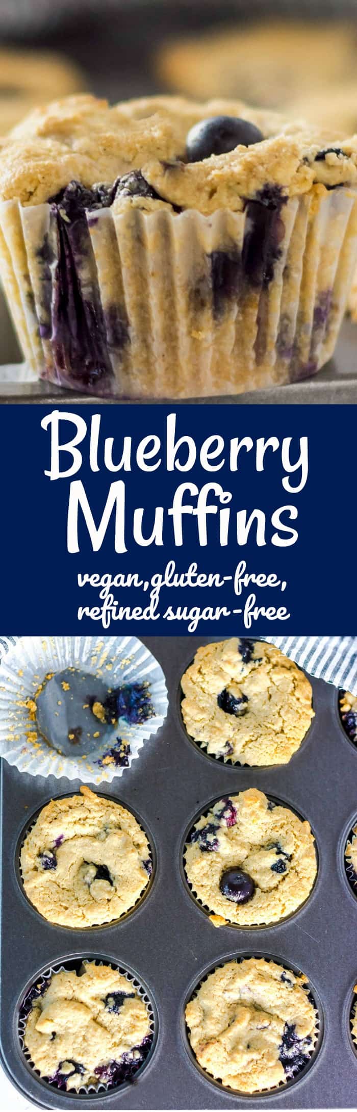 Blueberry Muffins Vegan Gluten-Free, Refined-Sugarfree
