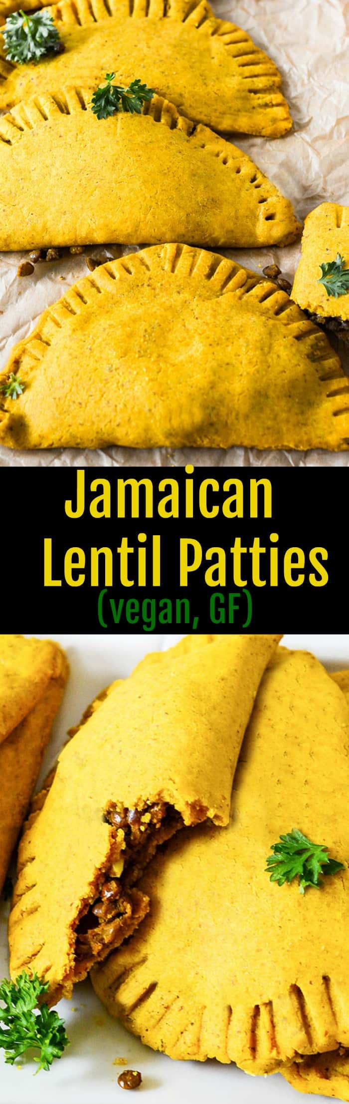 Jamaican Lentil Patties (Gluten-Free, Vegan)