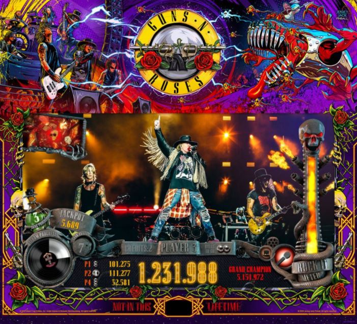Guns N Roses JJP Backglass Guns N Roses JJP Backglass