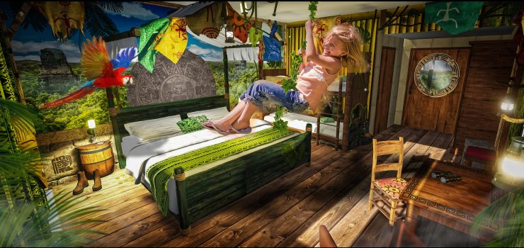 Foto: Heide Park Resort, Abenteuerhotel, Dschungelzimmer