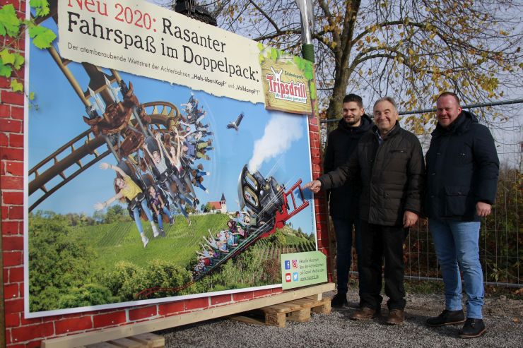 Achterbahn Baustelle im Erlebnispark Tripsdrill