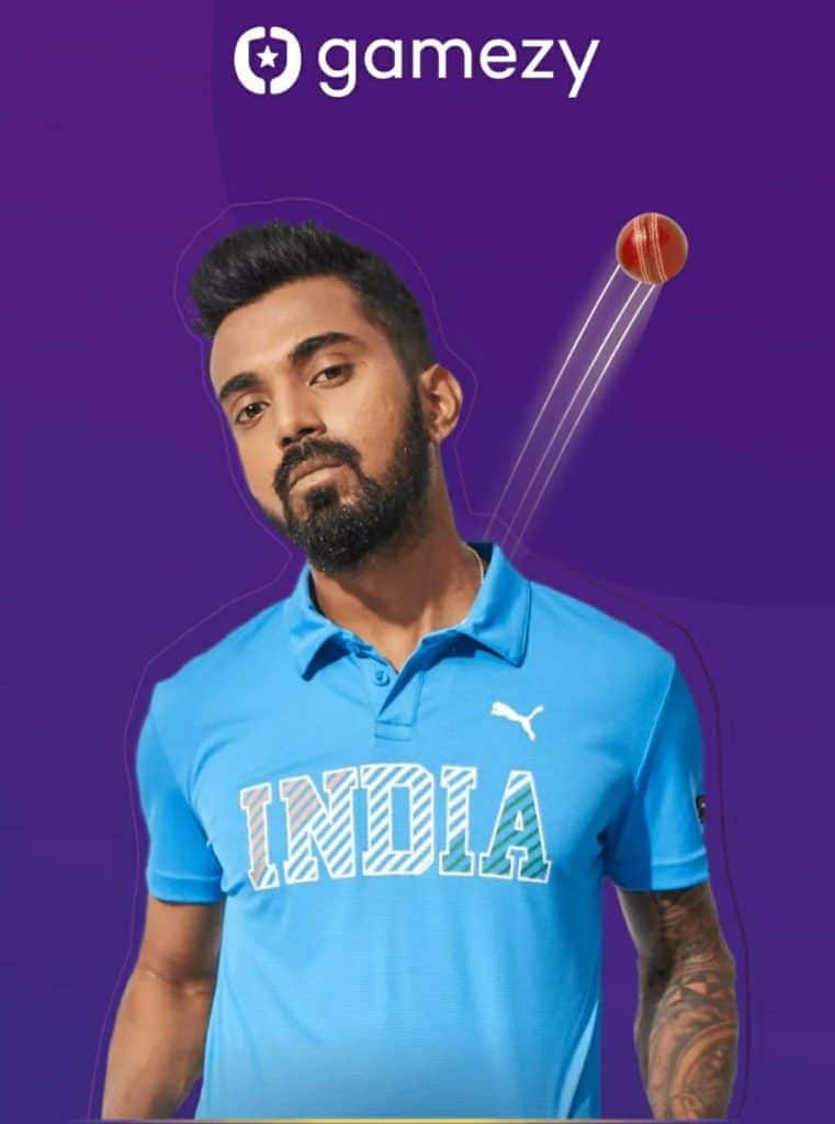 Gamezy brand ambassador KL Rahul