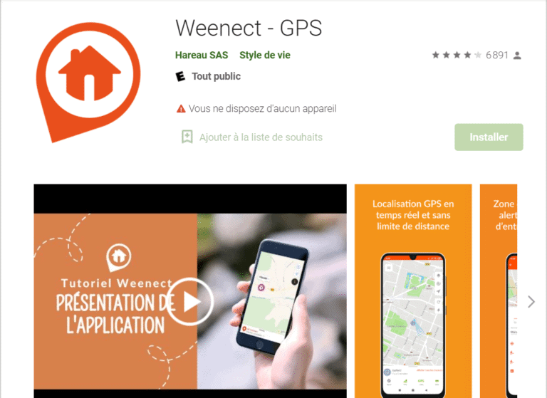 weenect application mobile