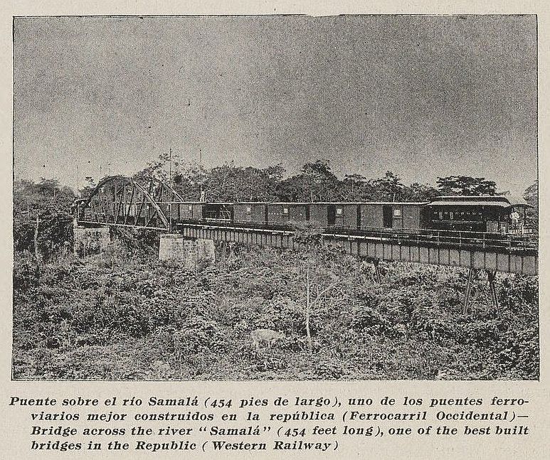 Ferrocarril atravesando el río Salamá