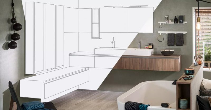 la conception d'une salle de bain