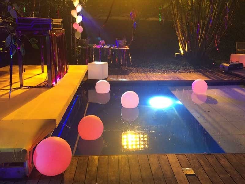 Esferas de led 4 Bola Iluminadao para piscina