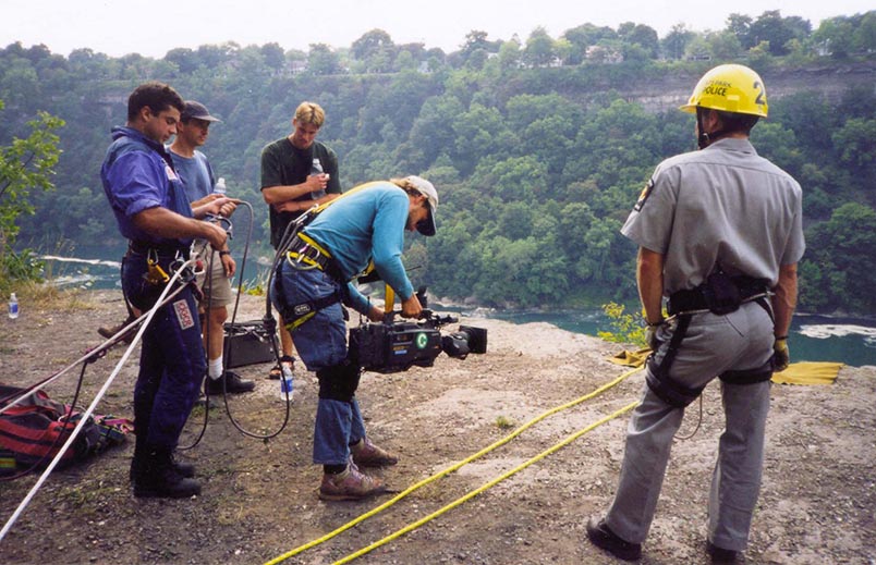 FIlming over Niagara Falls with Ney York State Park Police