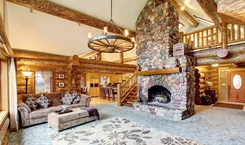 Classic Log Cabin Interior