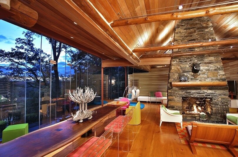 Barbara Hawthorn Interiors Log Cabin Interior