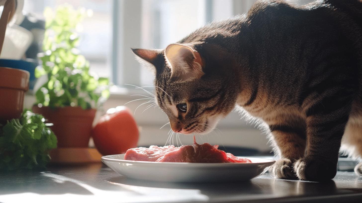 Comparing raw and cooked beef for cats