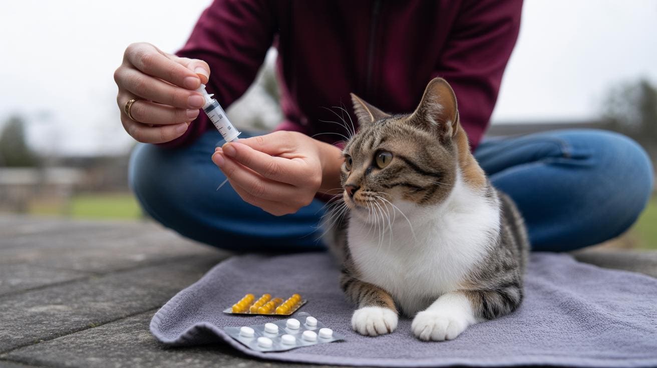 - Tools and alternatives for giving a cat a pill supplies, formulation warnings, pill pockets, syringes, transdermal options.jpg