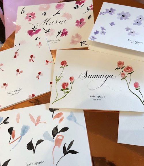 HAND PAINTED CARDS, KATE SPADE NEW YORK HAND PAINTED CARDS, KATE SPADE NEW YORK