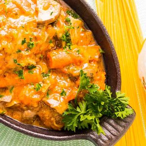 Chicken Cacciatore with Roasted Tomatoes