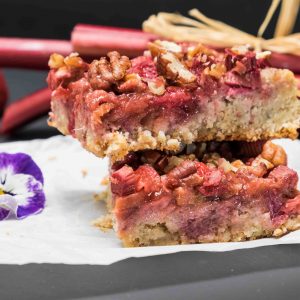 Gluten Free Rhubarb Strawberry Squares