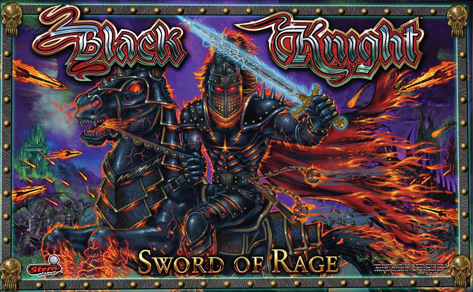 Black Knight Sword of Rage Pinball Backglass