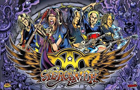 Aerosmith Pinball Backglass