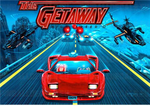 Getaway High Speed II Pinball Translite