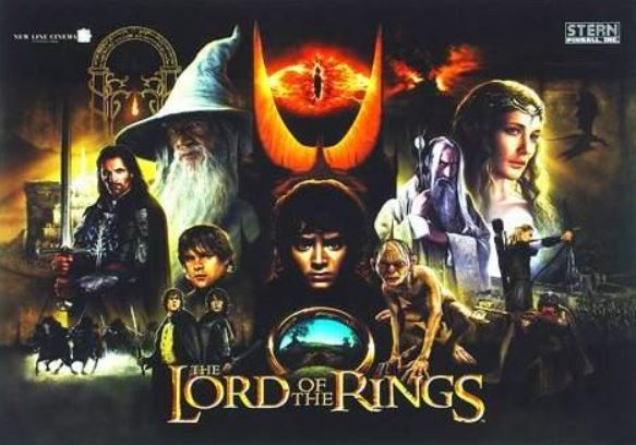 Lord of the Rings Pinball Backglass