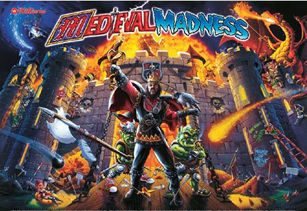Medieval Madness Pinball Backglass