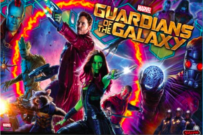 Guardians of the Galaxy Pinball Backglass