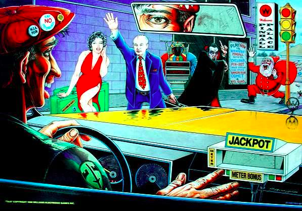 Taxi Pinball Backglass