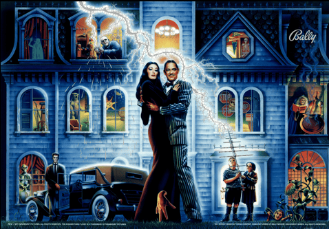 The Addams Family Pinball Translite