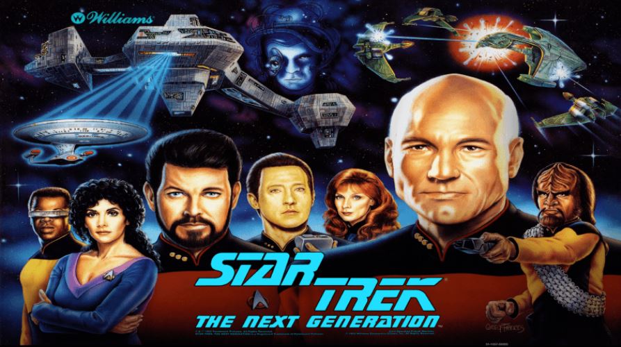 Star Trek The Next Generation Pinball Machine Backglass