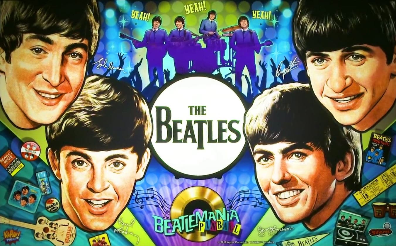 The Beatles Pinball Backglass