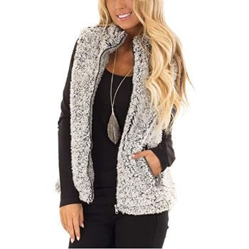 2. MEROKEETY Sherpa Fleece Vest