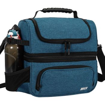 10. MIER Dual Compartment Lunch Bag Tote