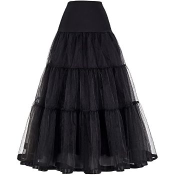 10.GRACE KARIN Women's Ankle Length Petticoats Wedding Slips Plus Size S-3X