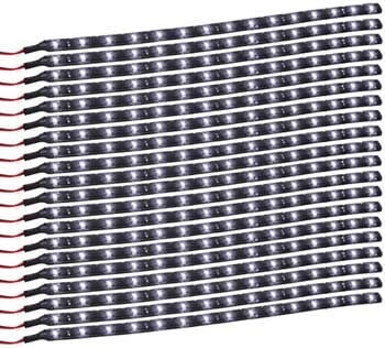 2: XT AUTO White 12v 15 Led 30cm Car Flexible Waterproof Underbody Light Strip Pack of 20