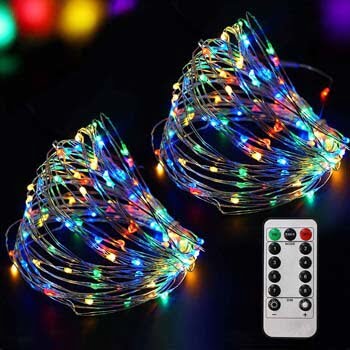 7: Bright Zeal 66 Ft 200 LED Multi-colored Fairy Lights