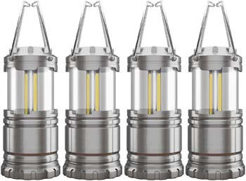 8: 4 Pack COB Camping Lantern, Portable High Lumen Outdoor Camping Flashlight